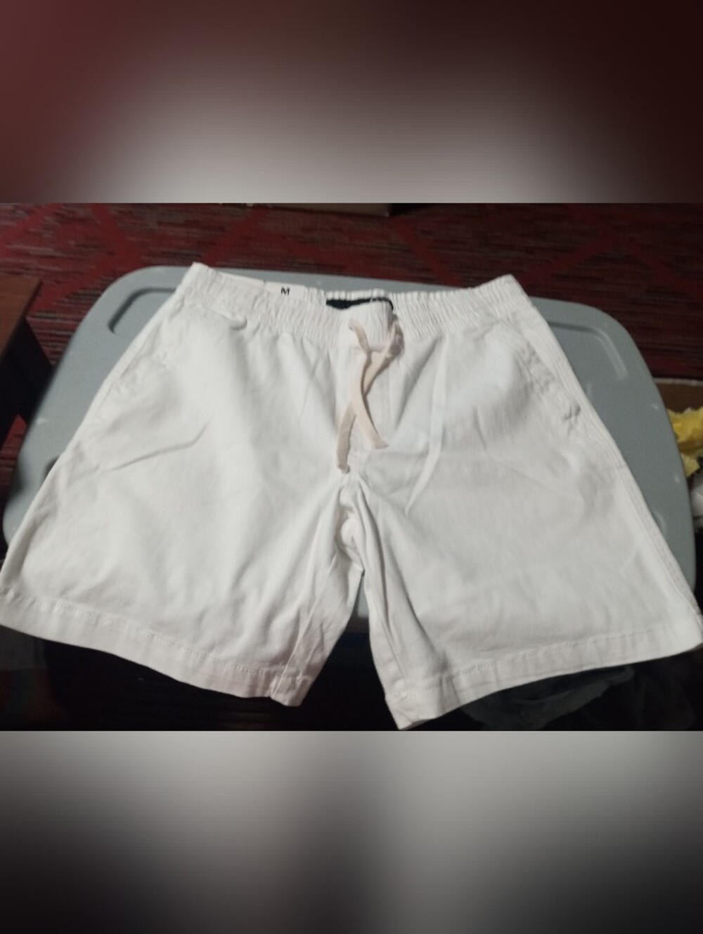 Plugg White Drawstring Shorts